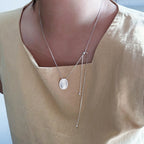 Matte Oval Bead Necklace