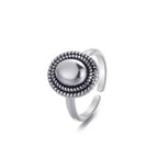 Vintage-style Oval Open Ring