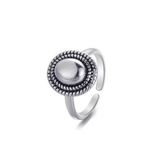 Vintage-style Oval Open Ring
