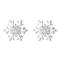 999 Snowflake Screw Back Stud Earrings