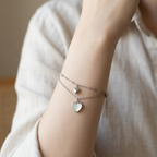 Two-Heart Double Chain Bracelet